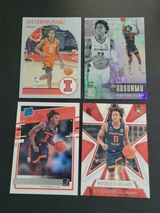 Ayo Dosunmu RC Lot Hoops Retro 69 Pink Rated Rookie 44 Essentials 44 Stars 319 - Picture 1 of 6