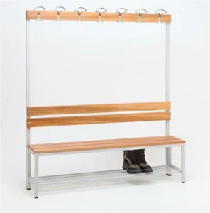 Szagato Garderobenbank mit Haken und Schuhrost 150x30 Sitzbank Umkleidesitzbank - Bild 1 von 3