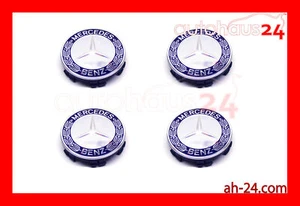 MERCEDES CENTER HUB CAP FOR ALLOY WHEEL SET OF 4 GENUINE OE - Picture 1 of 2