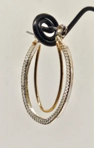 Costume Jewelry Double Oval Hoop One Earring - Picture 1 of 2