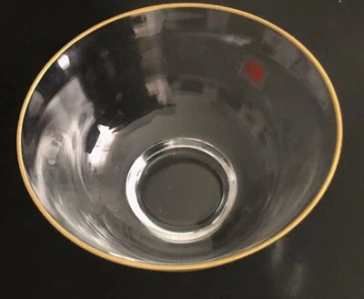 Carlo Moretti - Murano glass. Coppa vintage con bordo svasato profilo oro - Immagine 1 di 4