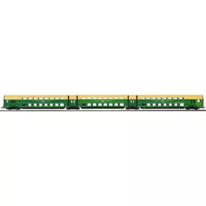 Piko 53123 Doppelstock-Gliederzug DGBgq DR EP IV + Ausbesserungsstellen H0 + Neu - Bild 1 von 1
