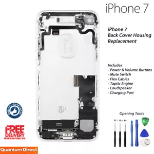 NEW iPhone 7 Complete Fully Assembled Back Cover Housing with ALL Parts SILVER - Picture 1 of 9