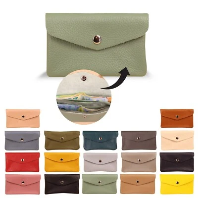 ECHT LEDER DAMEN GELDTASCHE GELDBÖRSE PORTEMONNAIE BÖRSE GELDBEUTEL KLEIN NEU - Bild 1 von 3