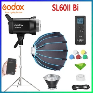 Godox SL60IIBi 75W Bi-Color COB LED Video Light 2800-6500K + 60CM Softbox+ Stand - Picture 1 of 12