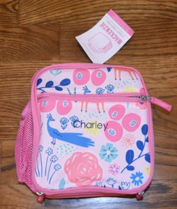 Mackenzie Pink Sasha's Garden Brotdose Charley Monogramm NEU Neu mit Etikett - Bild 1 von 3