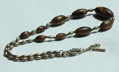 Kenneth Cole Tiger's Eye and Metal Bead Necklace - Image 1 of 4
