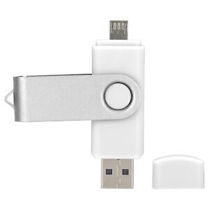 2 In 1 USB Flash Drive OTG U Disk Memory Stick Micro USB Data Storage White XXL
