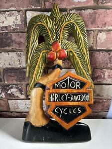 Wooden Harley Davidson Motorcycle Sign Possibly Ex Shop Display Advertising