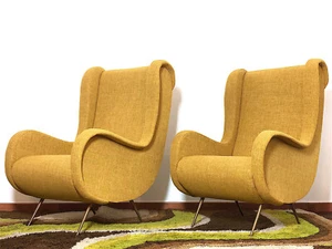 Coppia POLTRONE SENIOR ANNI 50 Attr. MARCO ZANUSO Vintage INTERIOR DESIGN HOME - Foto 1 di 15