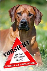 Rhodesian RIDGEBACK - A4 Alu Warnschild Hundeschild SCHILD Türschild - RRB 25 T3 - Bild 1 von 2