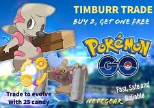 Pokémon Go Timburr TRADE TO EVOLVE Condeldurr || 25 candies✔️ Buy 2, Get 1 Free