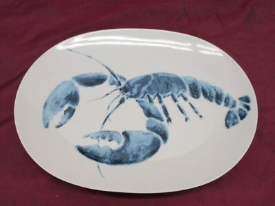 STUDIO NOVA Y0724 LOBSTER BLUE 12.5"x10"  porcelain oval platter - Image 1 of 4