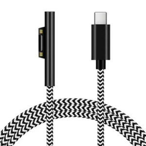 Surface vers USB C Câble de Charge Zèbre Tressé en Nylon 18m Compatible avec ... - Photo 1/9