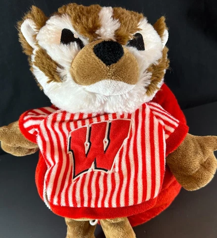 Bucky Badger Convert To Football Plush University of Wisconsin Team Mascot Cover