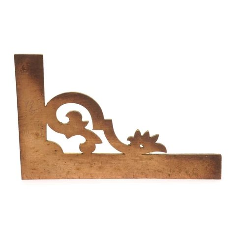 Antique Wood Pattern Form Model Applique Floral Leave Ornament Wall Door Corner Cover