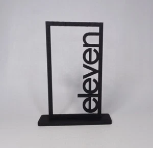 Wooden Black Wood Number Eleven Eleventh Birthday Ornament Cake Topper - Picture 1 of 10