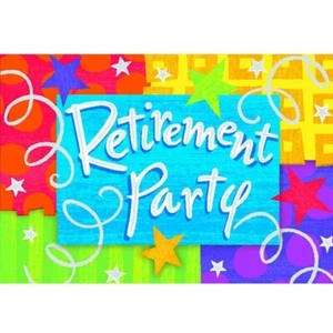 Happy Retirement Folded Invites 8CT - Picture 1 of 1