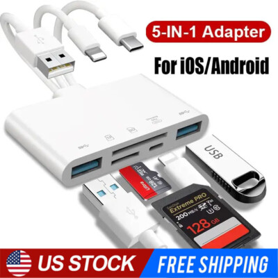 5 in 1 Memory Card Reader USB 3.0 OTG Adapter...