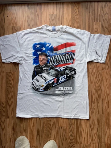 NASCAR Ryan Newman #12 White XL Autographed Signed T-shirt Racing Car Fan NEW Cover