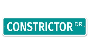 5691 SS Constrictor 4" x 18" Neuheit Straßenschild Aluminium - Bild 1 von 2