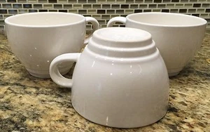 Runde weiße geringelte gerippte Unterseite Pfaltzgraff Kaffeetassen Menge 3 - Bild 1 von 4