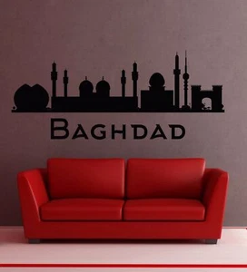 Vinyl Decal Wall Sticker City Country Silhouette Sights Baghdad (n729) - Picture 1 of 3