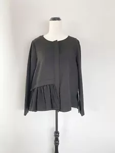 MORRISON wool blend lagenlook relaxed peplum jacket top / sz 2 / AU 10, 12 - Picture 1 of 8