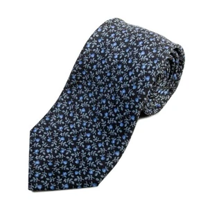 Nina Ricci Purple on Gray Floral Print Tie 24479 - Picture 1 of 2