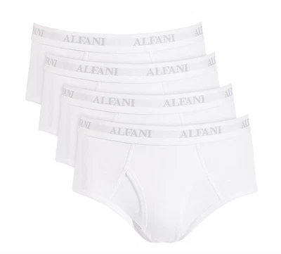 Alfani мужские 4 шт. Трусы хлопковые впитывающие влагу белые короткие нижнее белье размер L - Изображение 1 из 4