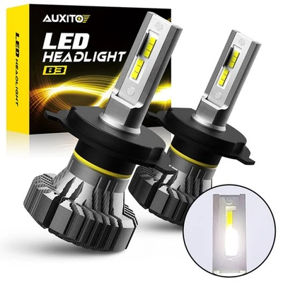 AUXITO H4 9003 LED Headlight Bulbs Kit 6500K White High Low Beam Replacement NEW - Image 1 of 4