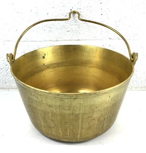 Antique Brass Heavy Preserve / Jam Pan Cooking Pot - Picture 1 of 8
