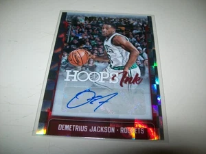 2017-18 NBA HOOPS INK DEMETRIUS JACKSON AUTO SIGNED #HI-DJK HOUSTON ROCKETS - Picture 1 of 2