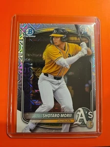 2025 Bowman Chrome Mega BCP-170 Shotaro Morii Mojo Refractor Athletics - Bild 1 von 2