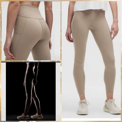 Lululemon Fast and Free High-Rise Tight 25" 5 PocketWarm Ash Grey size 6 NWT - Image 1 of 4