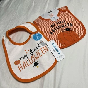 Baby Boys Girls Carter’s My First 1st HALLOWEEN Teething Bib Water resistant NWT - Picture 1 of 1
