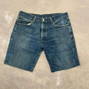 Levi's Pantalones Cortos Denim Levi's 505, Dobladillo Crudo, Pantalones Cortos Vaqueros Cortados Para Hombre 36 - Imagen 1 de 5