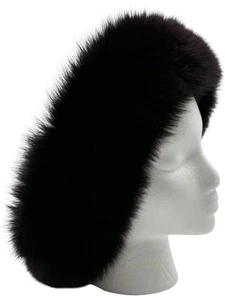 Cubierta de oreja/manguito de piel de visón negro Christos Fur Salon - Imagen 1 de 9