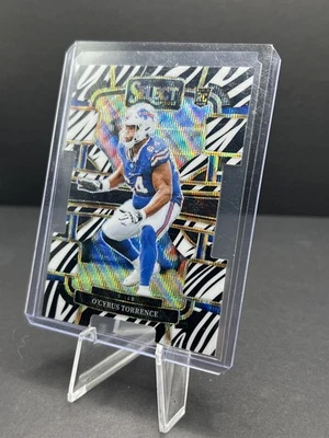 2023 O'Cyrus Torrence Panini Select Zebra Prizm Die-Cut #12 RC Bills - Image 1 of 2