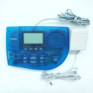 Casio TA-145 Répondeur Numérique Appelant ID Transparent Bleu Années 90 Y2K - Photo 1/5