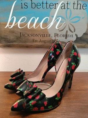 Bomba Betsy Johnson Prince estampado rosa talla 8,5 Foto 1 de 4