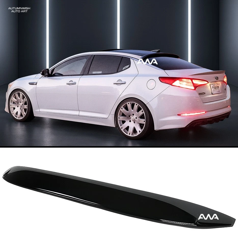For 11-15 KIA Optima K5 Black Tint Rear Window Roof Sun Rain Shade Visor Spoiler Foto 1 de 1