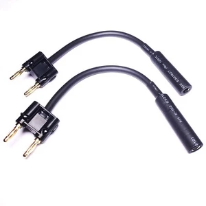 Cncess Cess-081 Dual Banana Plugs To 1/4 Ts Jack Speaker Cable Adapter - Picture 1 of 8