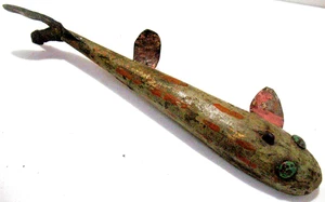 Señuelo de pesca en hielo con peso de hormigas con ojos de metal pintado sin marcas de fabricante - Imagen 1 de 13