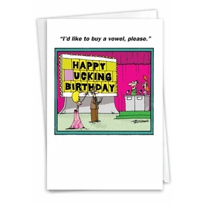 Humor Funny Spell It Out  Birthday Card - Friend Her Him Nobleworks - Picture 1 of 3