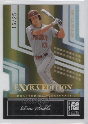 2007 Donruss Elite Extra Edition Status Gold Die-Cut /25 Drew Stubbs #19 - Image 1 of 2