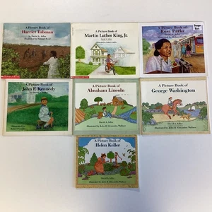 David Adler A Picture Book of History Biography Kennedy 7 Children's Book Lot - Bild 1 von 4