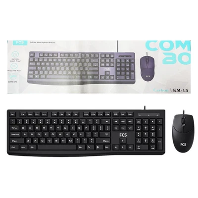 USB Wired Keyboard And Mouse Set Combo UK QWERTY Layout For PC Laptop Full-Size - Image 1 of 4