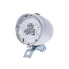 Classic Silver Bike Front Light Always On Mode Adjustable Projection Angle