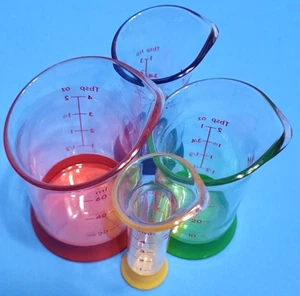 OXO Good Grips 4 Piece Nesting Measuring Beaker Set Multicolor Stackable - Picture 1 of 10